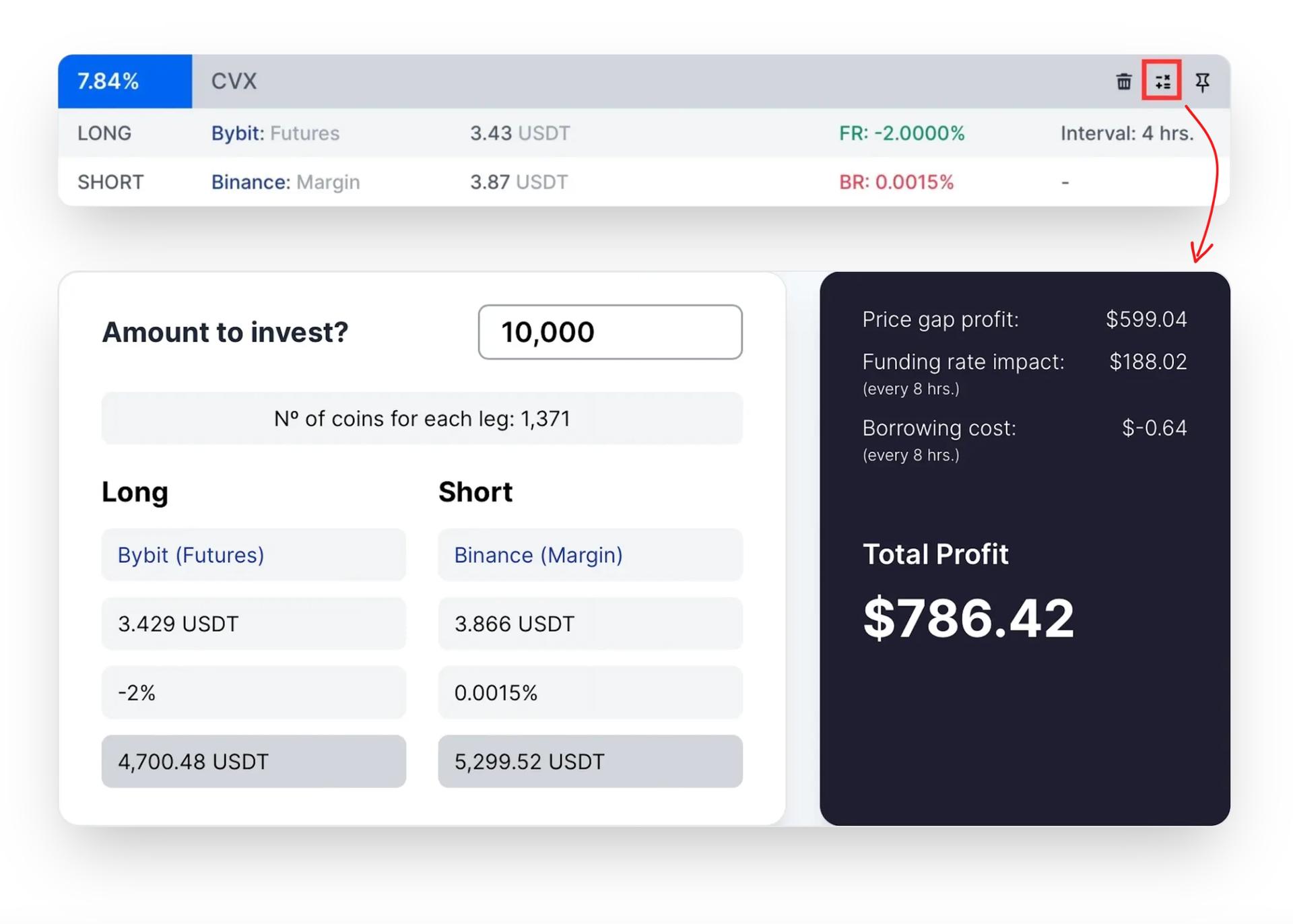 ROI Calculator interface